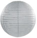  papír lampion gömb, 25 cm-es, ezüstszürke