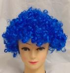  göndör, rövid, királykék paróka (bg)