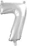  7. szám fólia lufi (35 cm), ezüst