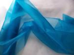  Türkizkék organza dekorációs anyag - 47 cm széles, 10 méter hosszú-031
