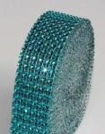  strassz dekorszalag 3 cm *4, 5 m - türkiz (031)