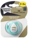 Tommee Tippee Suzeta ortodontica Tommee Tippee Moda, 0-6 luni, Alb / Maro/ Turcoaz, 2 buc