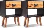vidaXL Noptiere, 2 buc. , 40x30x57 cm, lemn masiv de acacia (243177)