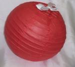  papír lampion gömb, 25 cm-es, piros