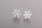 Ezüst fülbevaló hópehely ek-e-055
