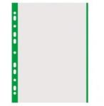 DONAU Folie protectie transparenta, cu margine color, 40 microni, 100 folii/set, DONAU - margine verde (DN-1774100PL-06)