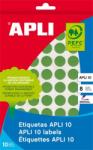 APLI Etikett, 16 mm kör, kézzel írható, színes, APLI, zöld, 432 etikett/csomag (LCA2741) - officesprint