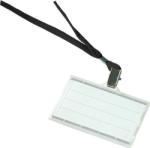 DONAU Azonosítókártya tartó, fekete nyakba akasztóval, 85x50 mm, műanyag, DONAU (D8347FK) - officesprint
