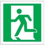  munkavédelmi tábla pvc 200x200 vészkijárat bal piktogram