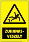  Zuhanásveszély figyelmeztető tábla matrica