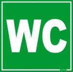  WC felirat tábla matrica