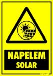  Napelem Solar figyelmeztető tábla matrica