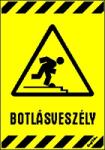  Botlásveszély piktogram felirat tábla matrica
