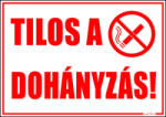  Tilos a dohányzás! piktogramos fehér-piros tábla matrica