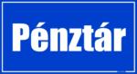  Pénztár helyiségtábla matrica