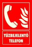  Tűzbejelentő telefon piktogram fluoros utánvilágító tábla matrica