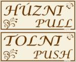  Kreatív Húzni (Pull) - Tolni (Push) lepkés matrica