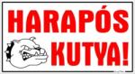  Harapós kutya! Kutyafejes tábla matrica