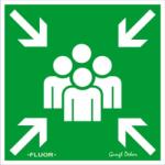  Gyülekező pont fluor utánvilágító tábla matrica