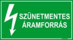  Szünetmentes áramforrás tábla matrica