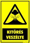  Kitörés veszély figyelmeztető tábla matrica