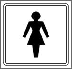  Toalett pálcika női tábla matrica