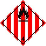  ADR 4.1 bárca Gyúlékony szilárd anyagok, önreaktív anyagok és szilárd, érzéketlenített robbanóanyagok