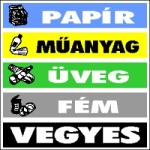  Szelektív hulladék kis matrica