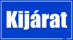  Kijárat helyiségtábla matrica