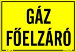  Gáz főelzáró sárga tábla matrica