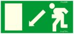  Menekülési irány balra le fluor utánvilágító tábla matrica