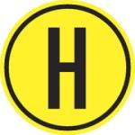  H sárga körben matrica