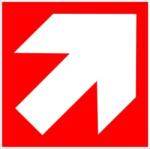  Irányjelző nyíl FLUOR Utánvilágító tábla matrica