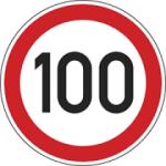 100 km/h kör alakú matrica
