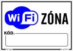 Wifi zóna beírható kóddal tábla matrica