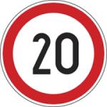  20 km/h kör alakú matrica