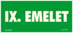  IX. emelet fluor utánvilágító tábla matrica