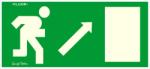  Menekülési irány jobbra fel fluor utánvilágító tábla matrica