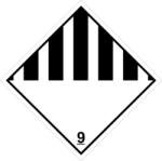  ADR 9 bárca Különféle veszélyes anyagok és tárgyak