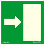  Menekülési irány jobbra sima fluor utánvilágító tábla matrica