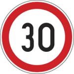  30 km/h kör alakú matrica