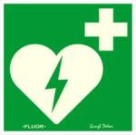  Defibrillátor piktogram fluor utánvilágító tábla matrica