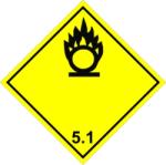  ADR 5.1 bárca Gyújtó hatású (oxidáló) anyagok