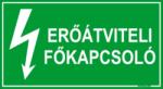  Erőátviteli főkapcsoló tábla matrica