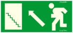  Menekülési irány balra fel lépcsős fel fluor utánvilágító tábla matrica