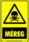  Méreg piktogram halálfej figyelmeztető tábla matrica