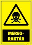  Méregraktár figyelmeztető tábla matrica