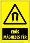  Erős mágneses tér figyelmeztető tábla matrica