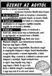  Üzenet az agytól humoros vicces tábla matrica