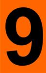  ADR narancssárga tábla 9-es szám